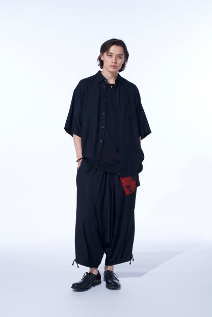 RAYON TWILL OVERSIZED SHORT-SLEEVE SHIRT