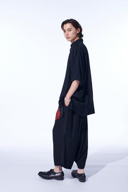 RAYON TWILL OVERSIZED SHORT-SLEEVE SHIRT