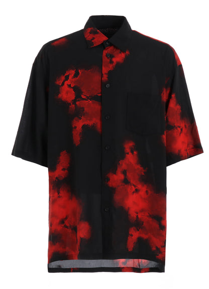 FLAMES PATTERN OVERSIZED SHORT-SLEEVE SHIRT