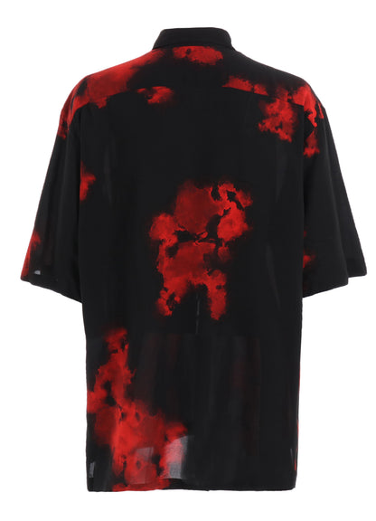 FLAMES PATTERN OVERSIZED SHORT-SLEEVE SHIRT