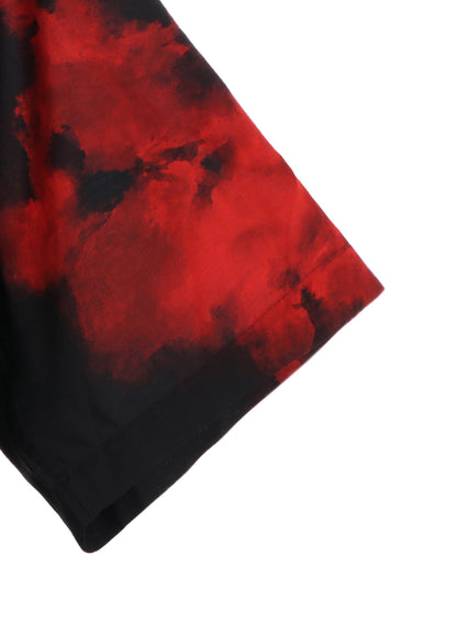 FLAMES PATTERN OVERSIZED SHORT-SLEEVE SHIRT