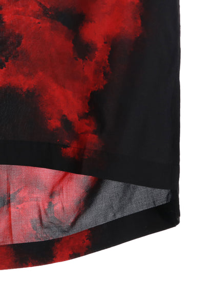 FLAMES PATTERN OVERSIZED SHORT-SLEEVE SHIRT