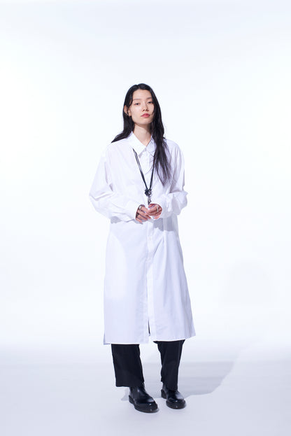 COTTON BROAD REGULAR COLLAR LONG SHIRT