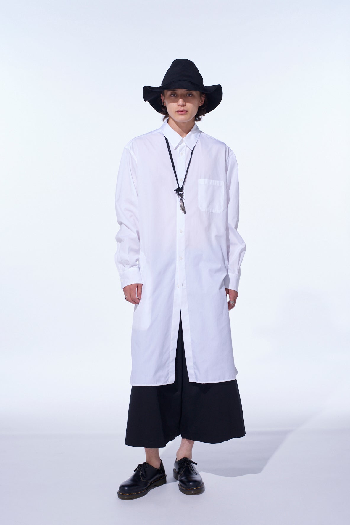 COTTON BROAD REGULAR COLLAR LONG SHIRT