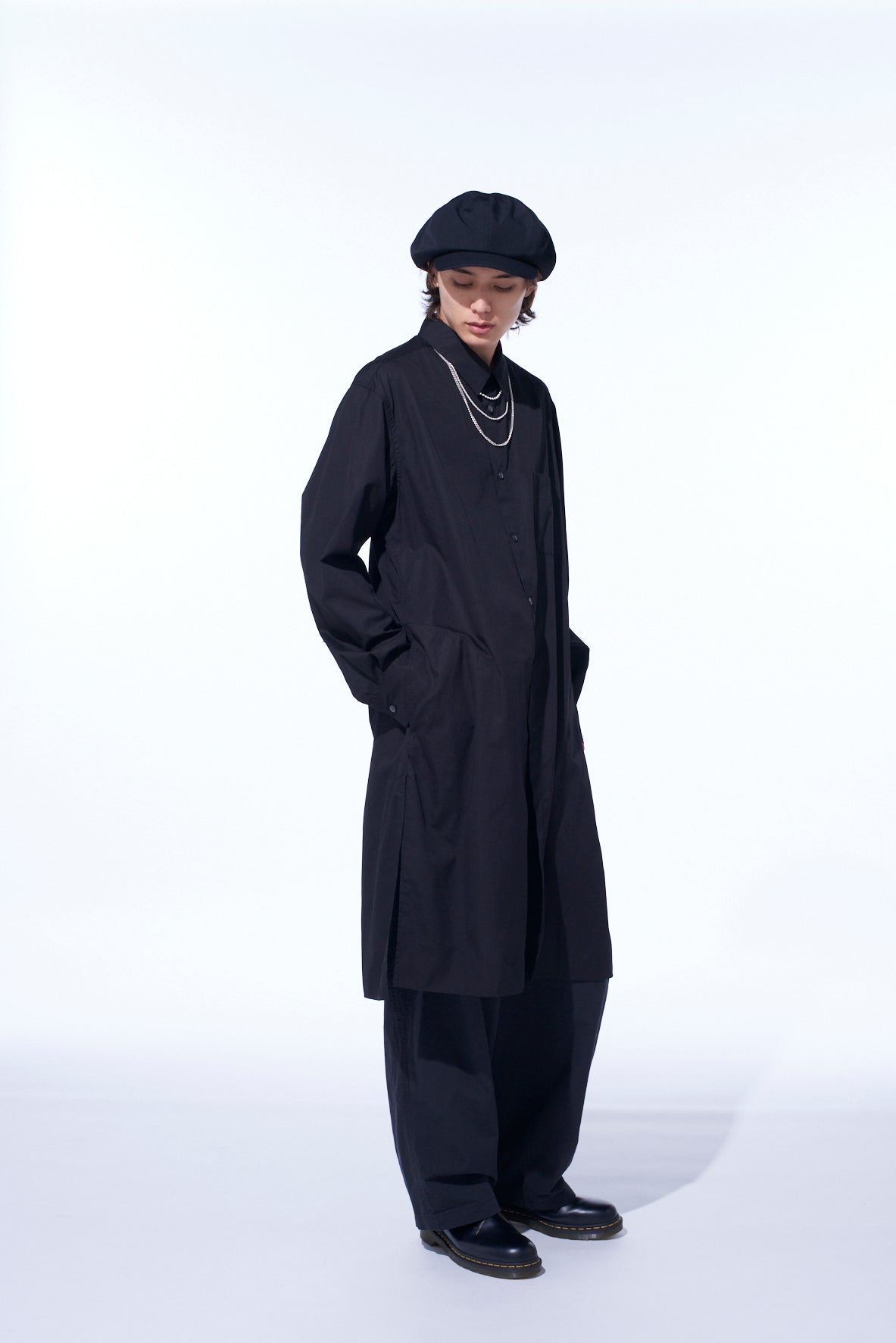COTTON BROAD REGULAR COLLAR LONG SHIRT