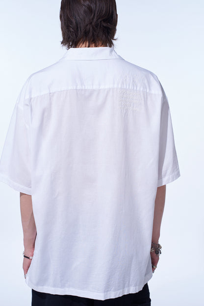 S’YTE × GDC Collaborate Collection- EMBROIDERY OPEN COLLAR SHIRT
