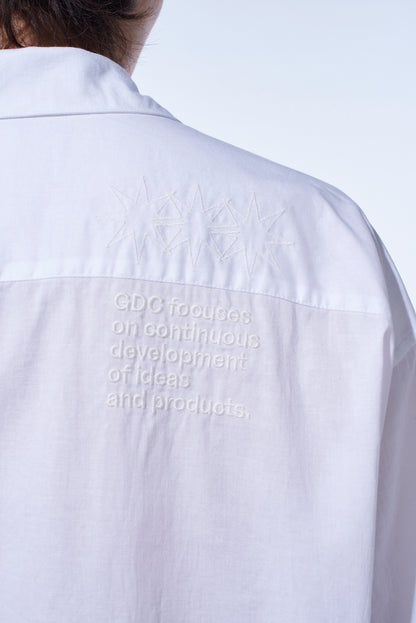 S’YTE × GDC Collaborate Collection- EMBROIDERY OPEN COLLAR SHIRT
