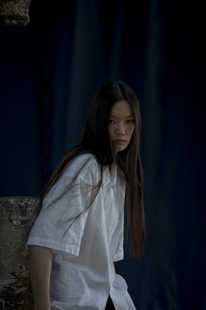 S’YTE × GDC Collaborate Collection- EMBROIDERY OPEN COLLAR SHIRT