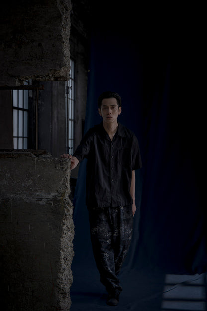 S’YTE × GDC Collaborate Collection- EMBROIDERY OPEN COLLAR SHIRT