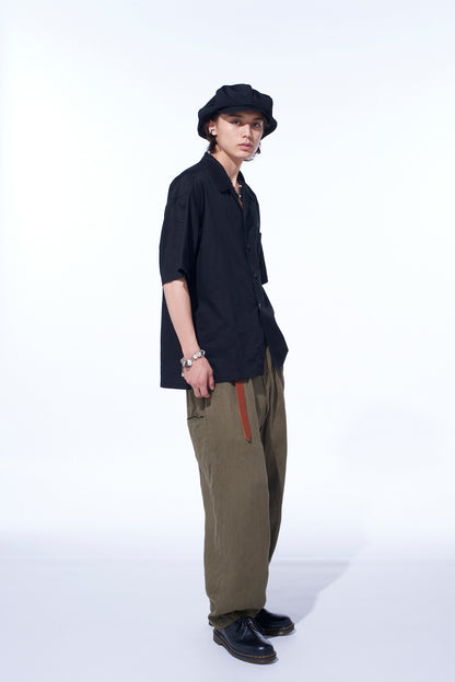 S’YTE × GDC Collaborate Collection- EMBROIDERY OPEN COLLAR SHIRT