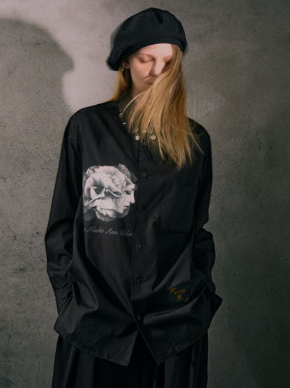 S'YTE x KOICHI IYODA ARTWORK PRINTED SHIRT -Die Nacht aus Blei-