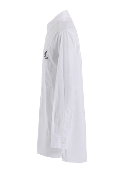 COTTON BROAD CROW EMBROIDERED SHIRT