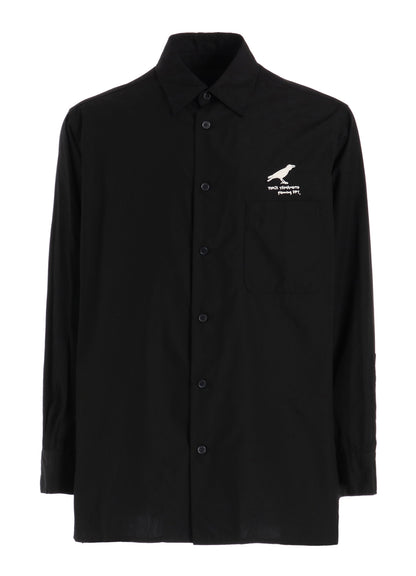 COTTON BROAD CROW EMBROIDERED SHIRT