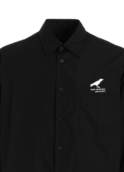 COTTON BROAD CROW EMBROIDERED SHIRT