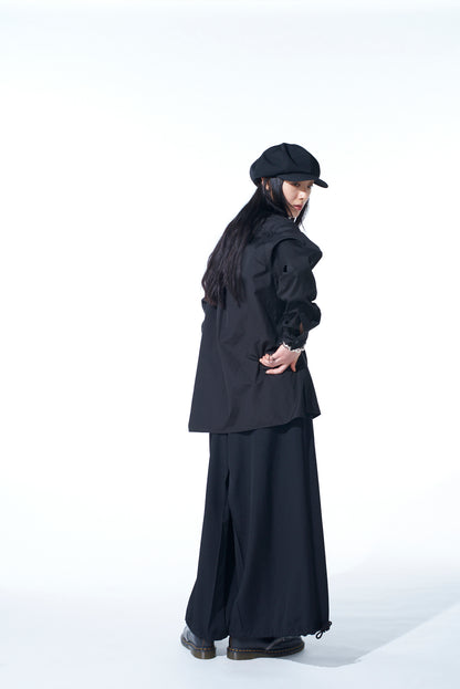 COTTON BROAD「Black is modest」MESSAGE PRINTED SHIRT