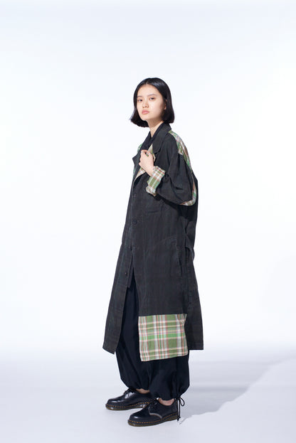 MADRAS CHECK PIGMENT PRINT COAT