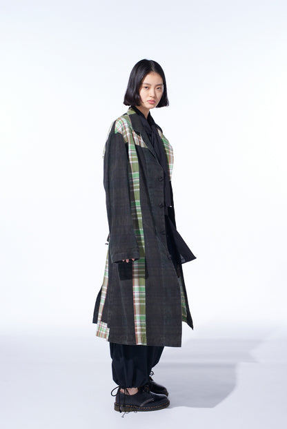 MADRAS CHECK PIGMENT PRINT COAT