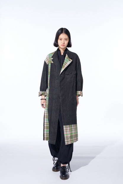 MADRAS CHECK PIGMENT PRINT COAT