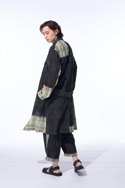 MADRAS CHECK PIGMENT PRINT COAT