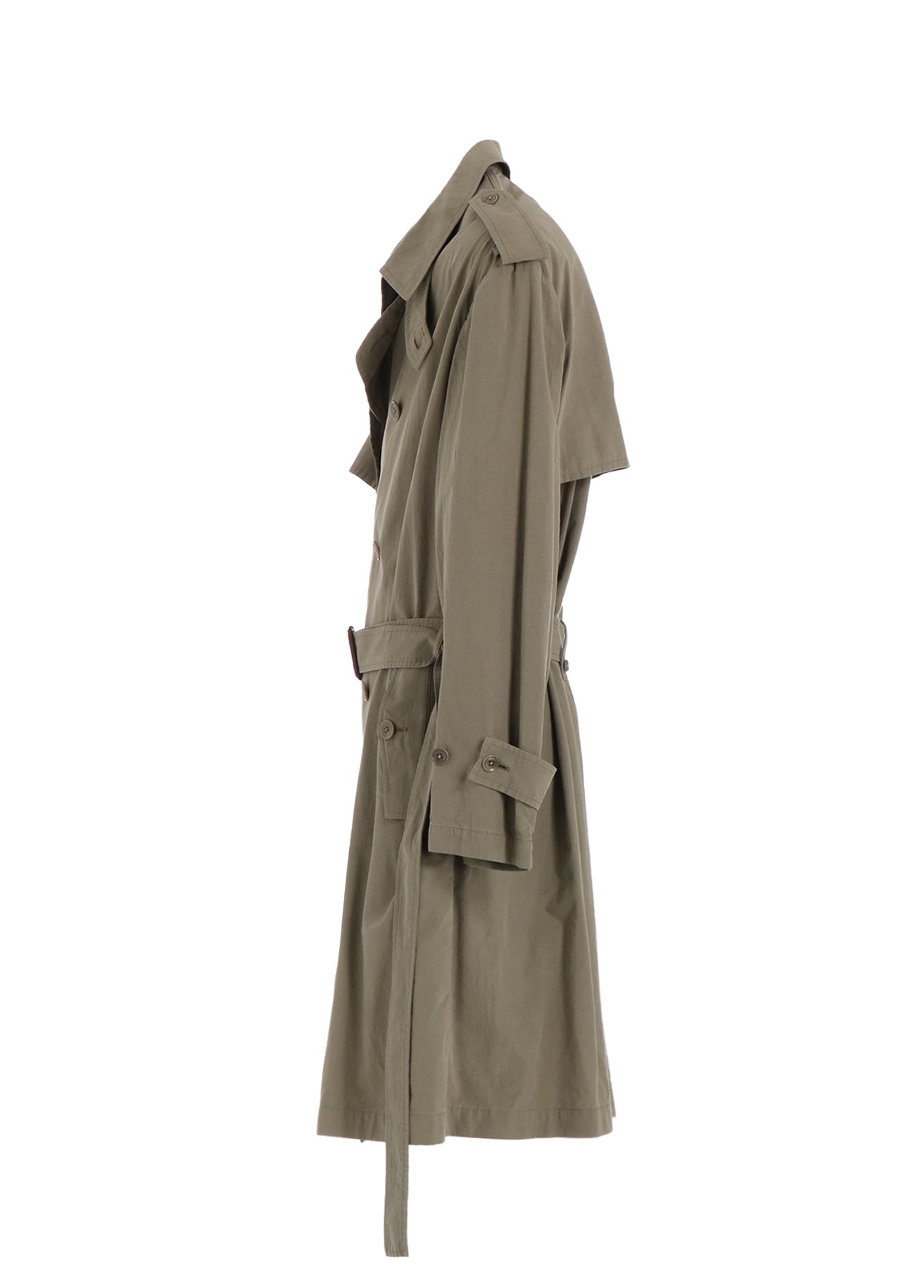 BRUSHED WASHER FINISH BROAD TRENCH COAT