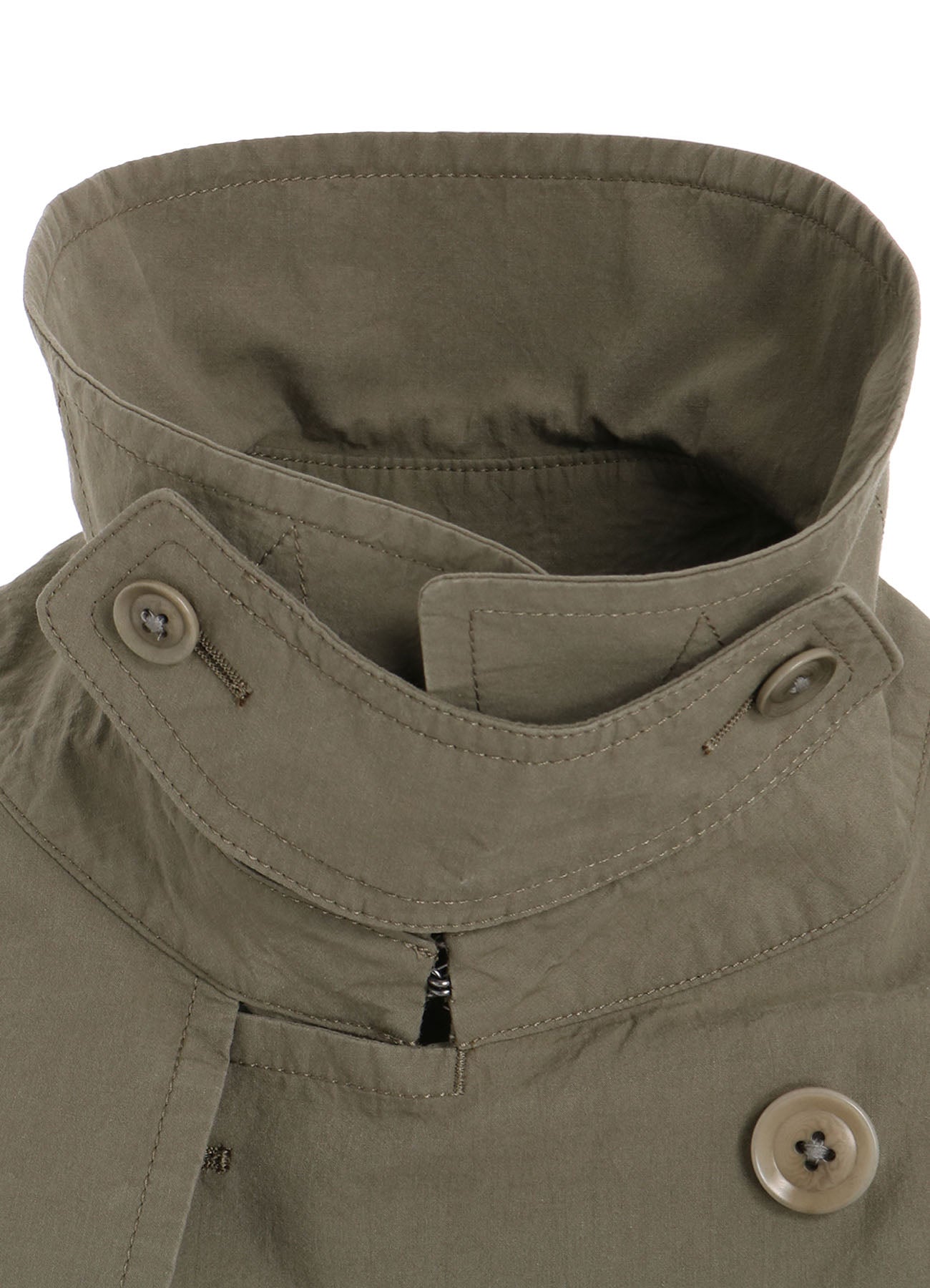 BRUSHED WASHER FINISH BROAD TRENCH COAT