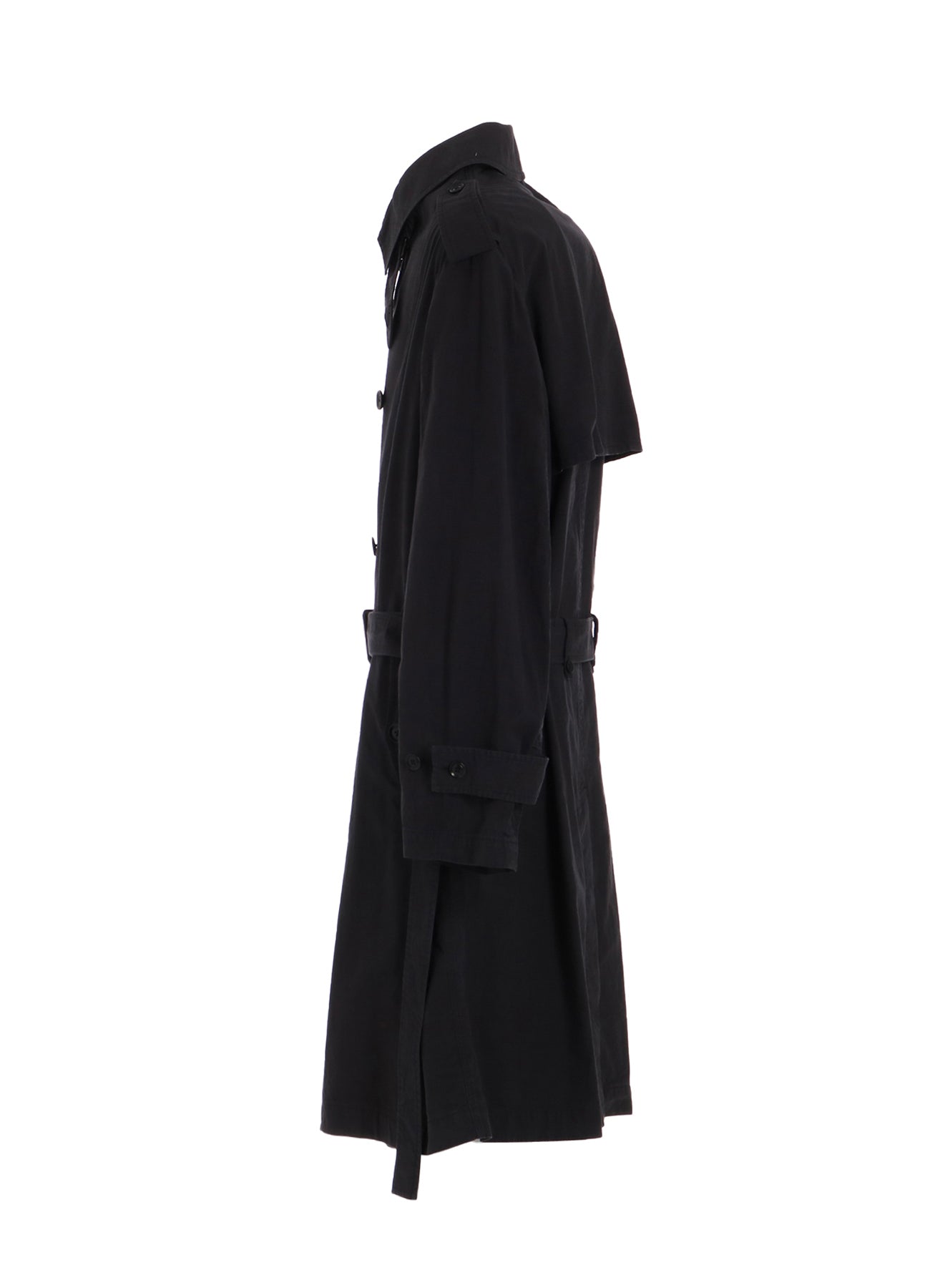 BRUSHED WASHER FINISH BROAD TRENCH COAT