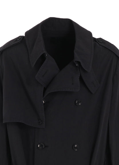 BRUSHED WASHER FINISH BROAD TRENCH COAT