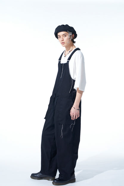 COTTON TWILL COLOR STITCHING OVERALL