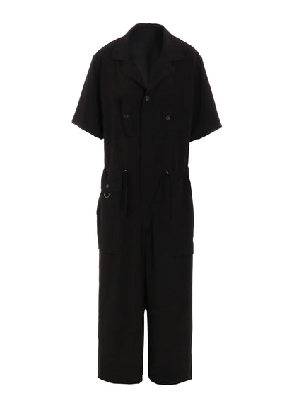 CREPE de CHINE SHORT SLEEVE MILITARY ALL-IN-ONE
