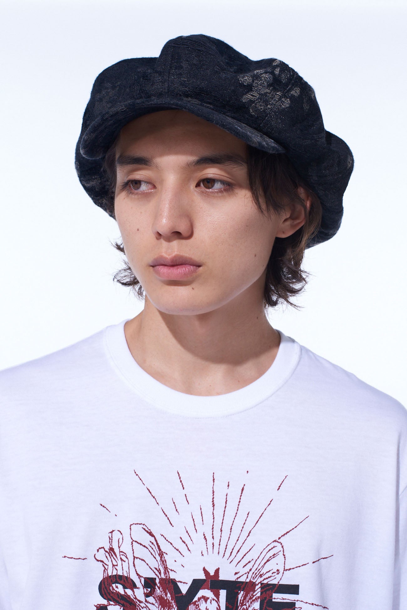 FADED FLORAL JACQUARD CASQUETTE