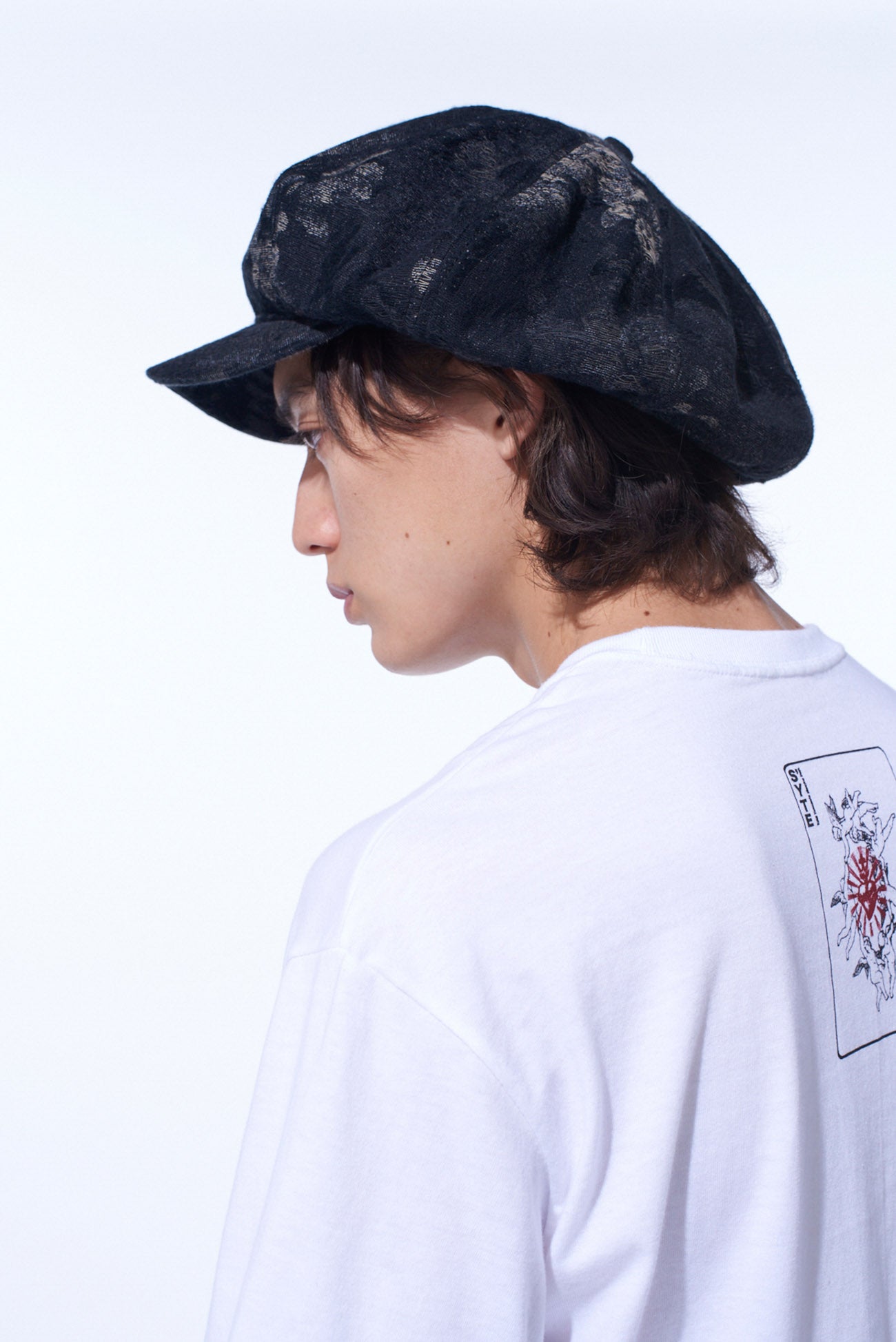 FADED FLORAL JACQUARD CASQUETTE