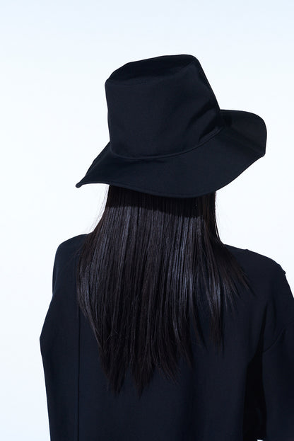 WASHER WOOL GABARDINE LONG BRIM HAT