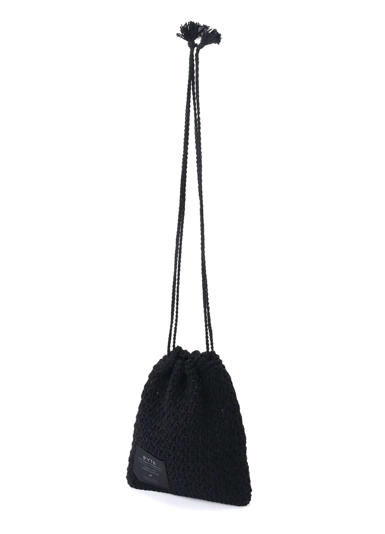 KNITTED DRAWSTRING MINI BAG