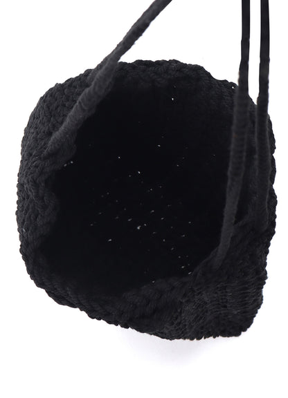 KNITTED DRAWSTRING MINI BAG