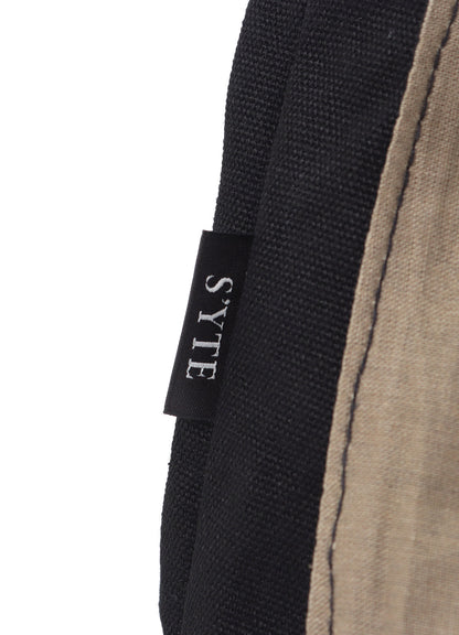 COTTON CANVAS DEFORMED DESIGN BAG