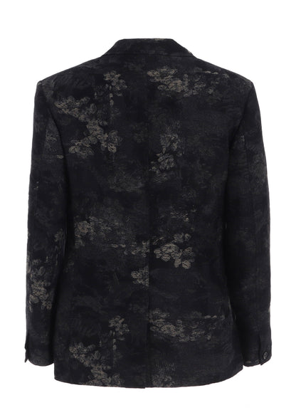 FADED FLORAL JACQUARD JACKET