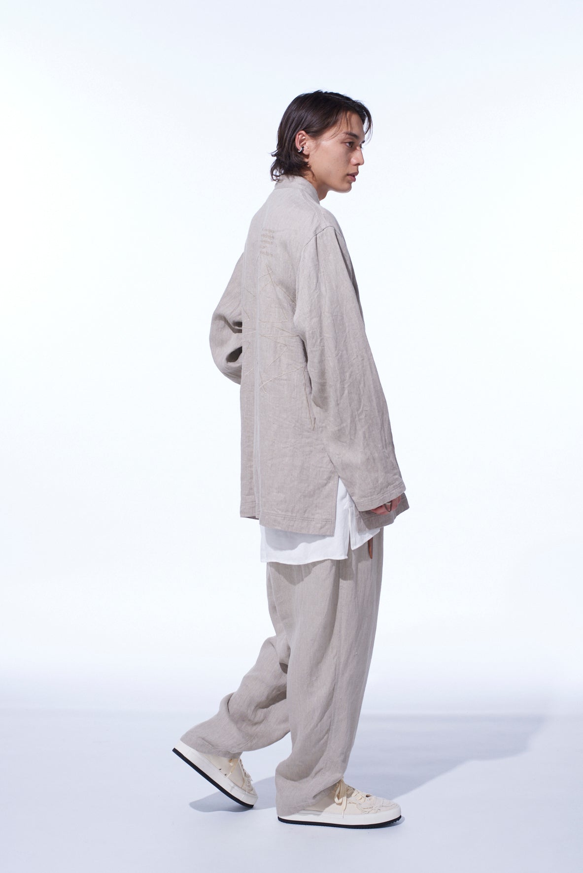 S’YTE × GDC Collaborate Collection- VINTAGE LINEN CHINO CLOTH OCTAGON STAR EMBROIDERY CHINA JACKET