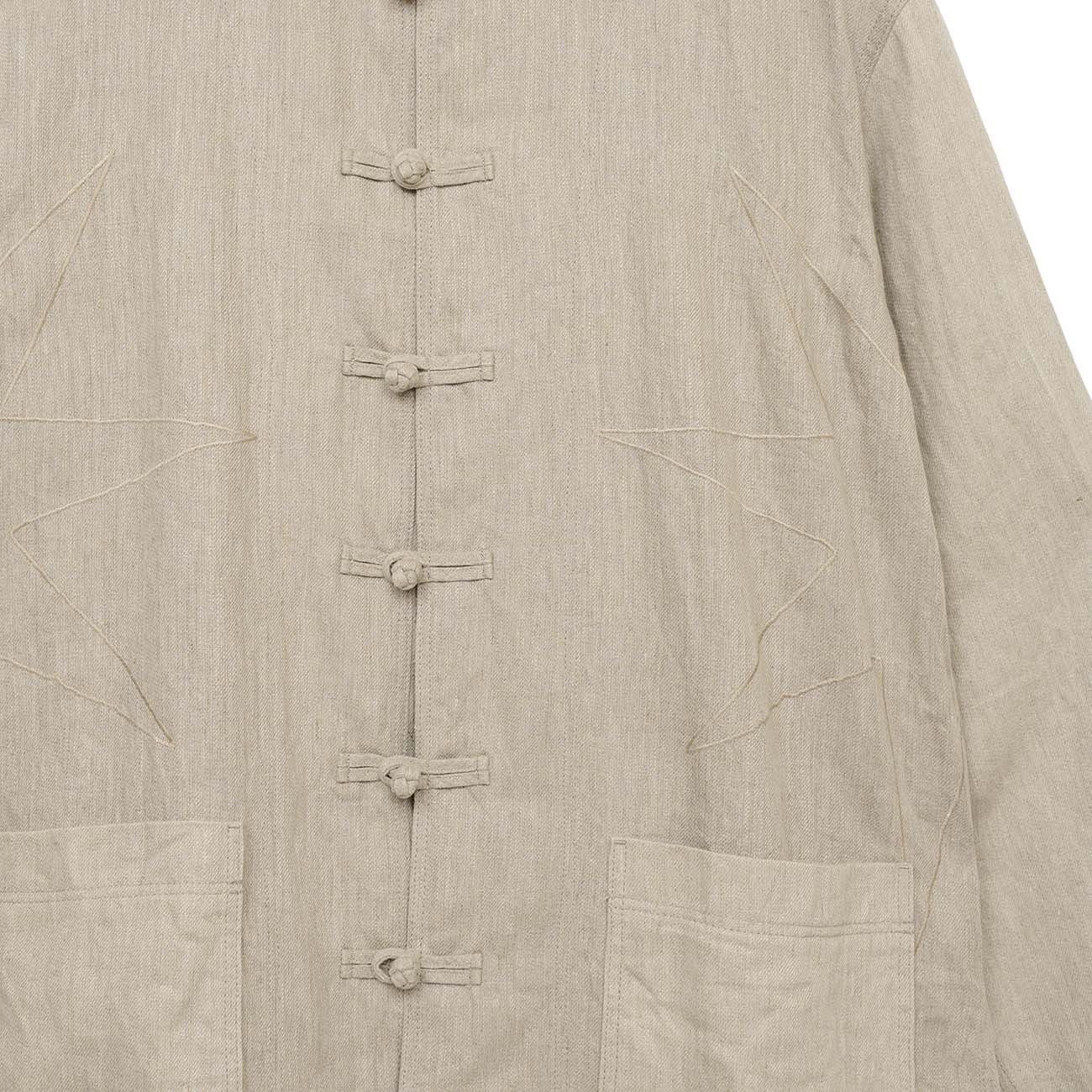 S’YTE × GDC Collaborate Collection- VINTAGE LINEN CHINO CLOTH OCTAGON STAR EMBROIDERY CHINA JACKET