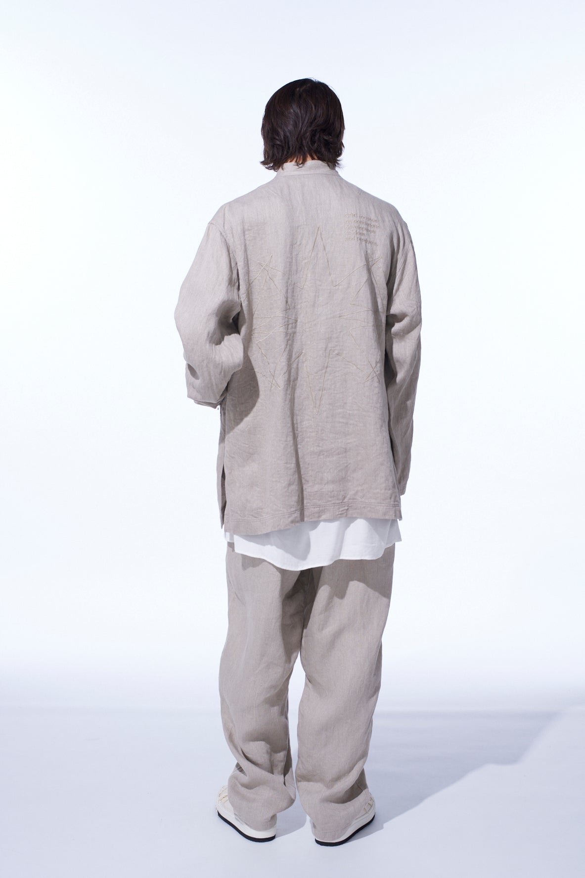 S’YTE × GDC Collaborate Collection- VINTAGE LINEN CHINO CLOTH OCTAGON STAR EMBROIDERY CHINA JACKET