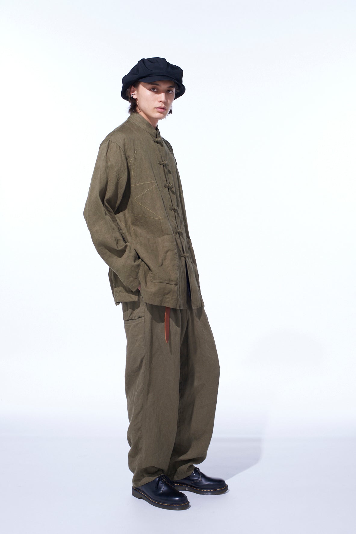 S’YTE × GDC Collaborate Collection- VINTAGE LINEN CHINO CLOTH OCTAGON STAR EMBROIDERY CHINA JACKET