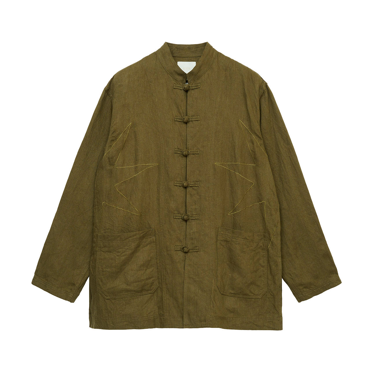 S’YTE × GDC Collaborate Collection- VINTAGE LINEN CHINO CLOTH OCTAGON STAR EMBROIDERY CHINA JACKET