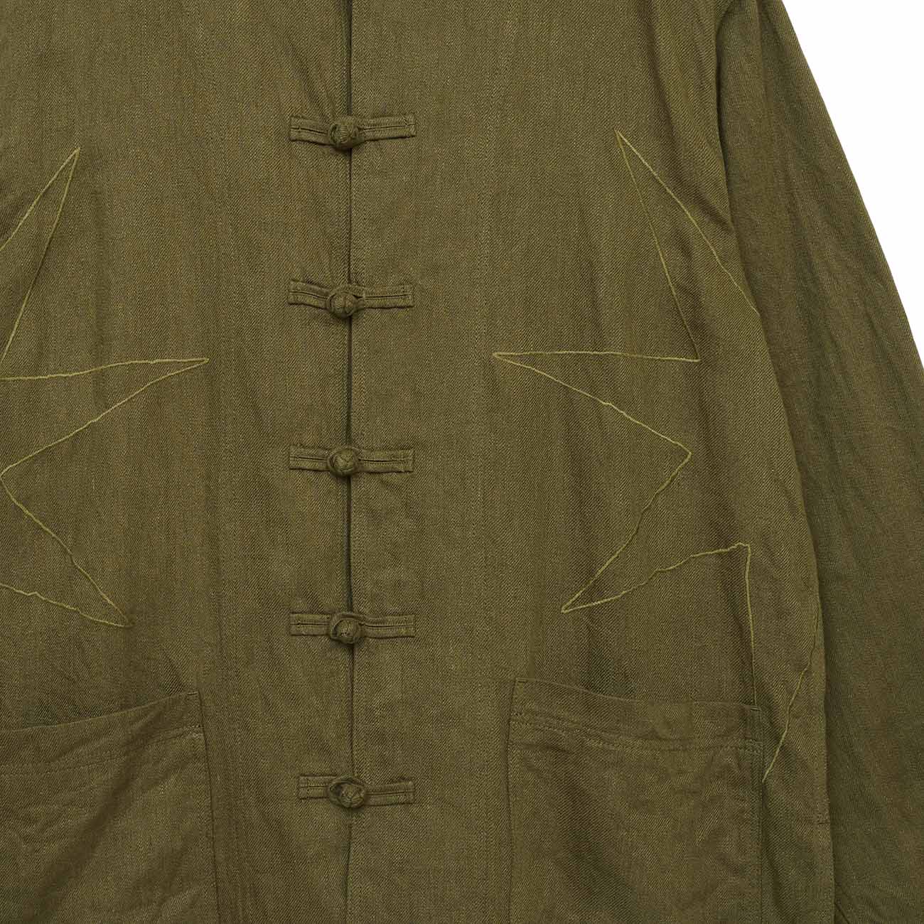 S’YTE × GDC Collaborate Collection- VINTAGE LINEN CHINO CLOTH OCTAGON STAR EMBROIDERY CHINA JACKET