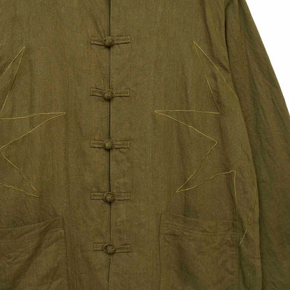 S’YTE × GDC Collaborate Collection- VINTAGE LINEN CHINO CLOTH OCTAGON STAR EMBROIDERY CHINA JACKET
