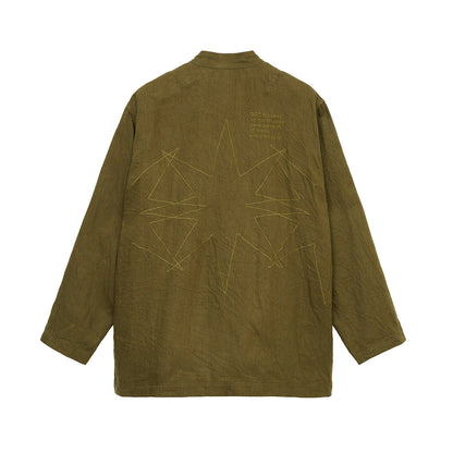 S’YTE × GDC Collaborate Collection- VINTAGE LINEN CHINO CLOTH OCTAGON STAR EMBROIDERY CHINA JACKET