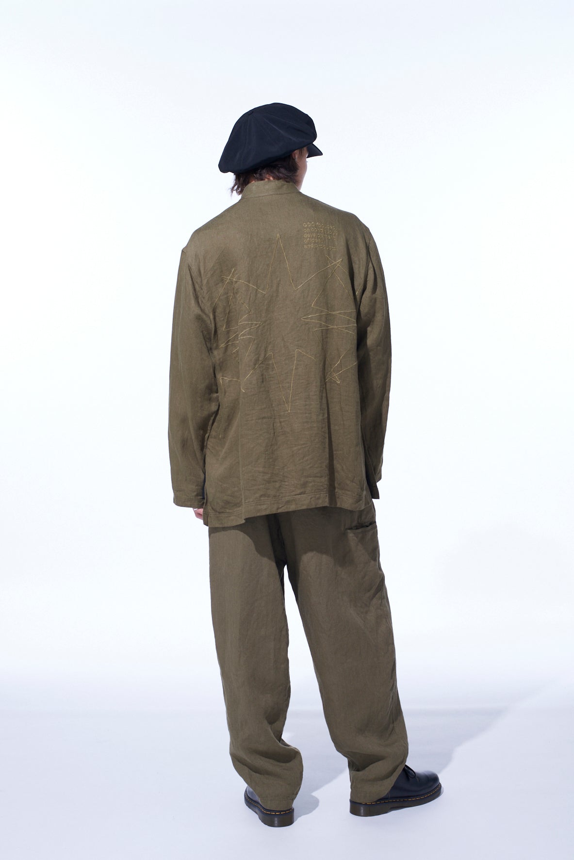 S’YTE × GDC Collaborate Collection- VINTAGE LINEN CHINO CLOTH OCTAGON STAR EMBROIDERY CHINA JACKET