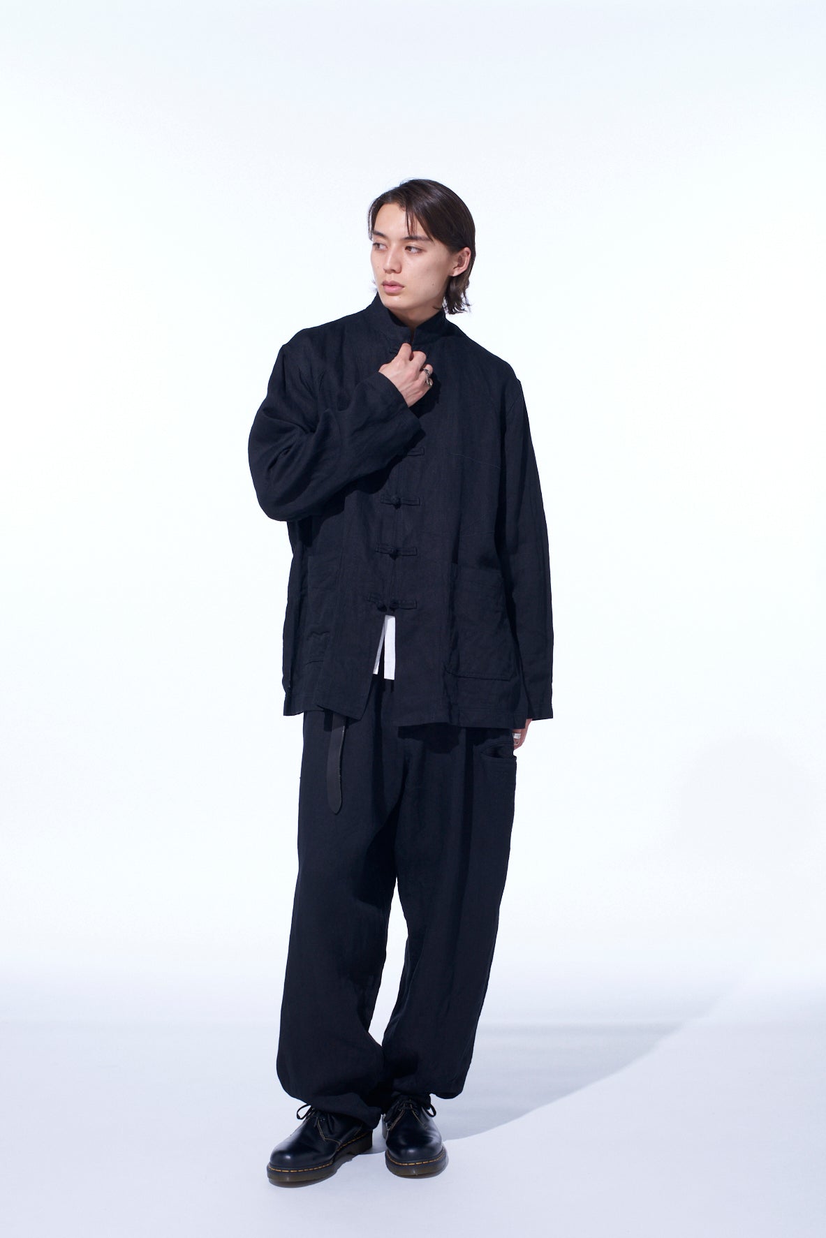 S’YTE × GDC Collaborate Collection- VINTAGE LINEN CHINO CLOTH OCTAGON STAR EMBROIDERY CHINA JACKET