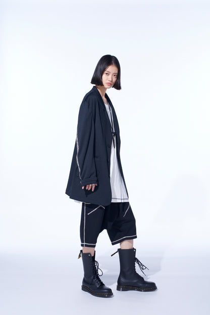PE/SMOOTH JERSEY 3BS JACKET WITH TYROLEAN TAPES