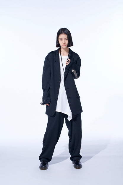 PE/SMOOTH JERSEY 3BS JACKET WITH TYROLEAN TAPES