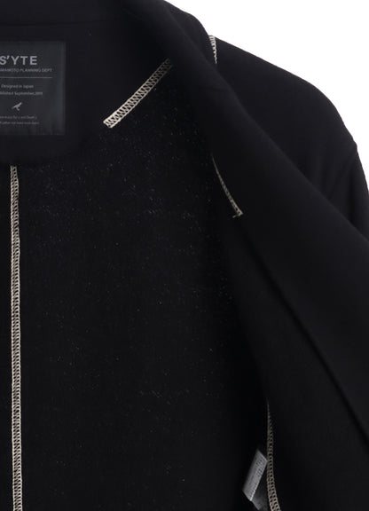 FRENCH TERRY RANDOM STITCH 4 BUTTON JACKET