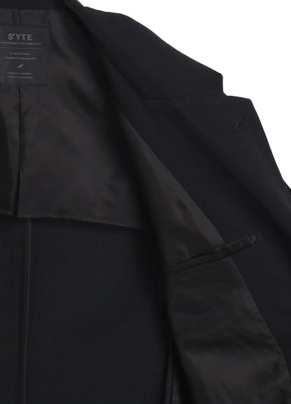 WASHER WOOL GABARDINE CUT-OUT STRIPED JACKET